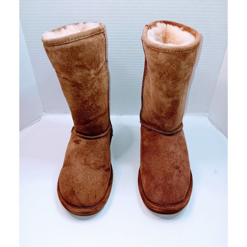 Bearpaw Emma Mid Calf Women"s Hickory Tan Suede Boots